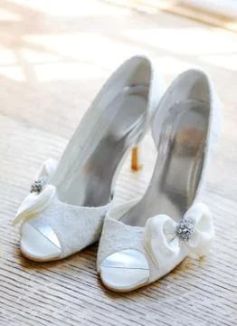 Brides shoes Stock Photos