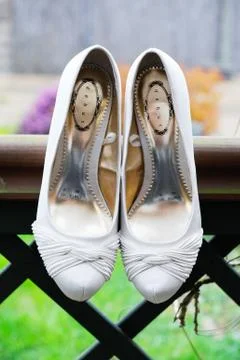 Brides shoes Stock Photos