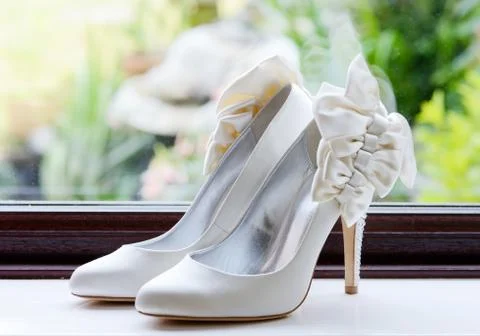 Brides shoes Stock Photos