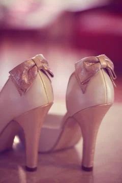 Bride's shoes Stock Photos