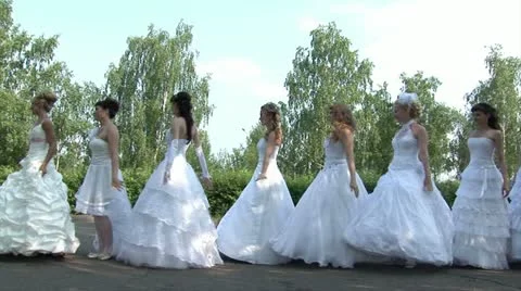 Brides spinning around 2 Stock Footage 11226278