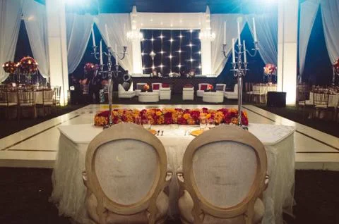 Bride's table Stock Photos