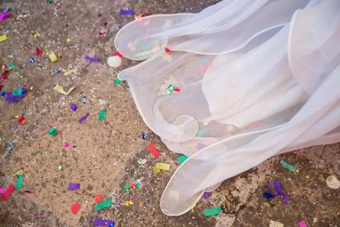 Bride's veil Stock Photos