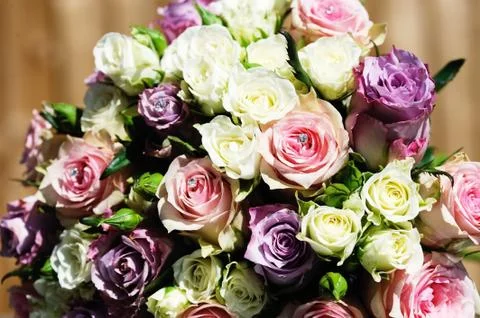 Brides vibrant flowers Stock Photos