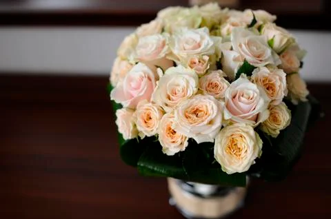 Bride's wedding bouquet in composition Stock Photos