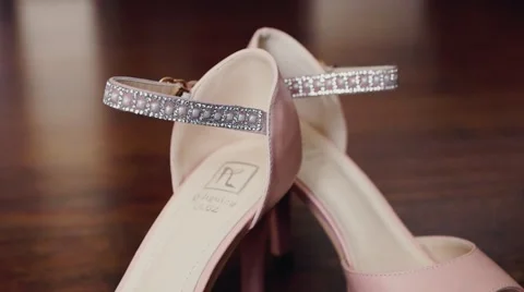 Bride's Wedding shoes Stock Footage 64642208
