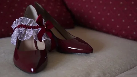 Bride's wedding shoes Stock-Footage 71208092