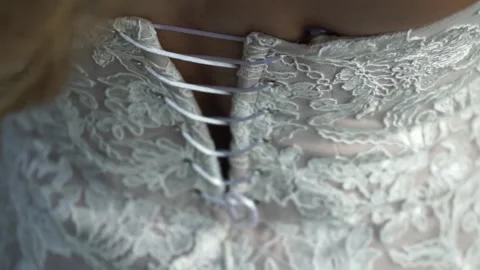 The bride's white dress Stock Footage 163567239
