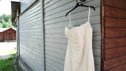 The bride's white dress Stock Footage 163567644