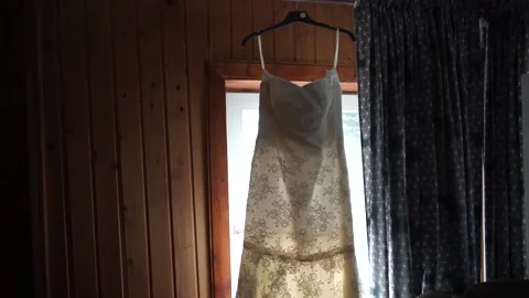 The bride's white dress Stock Footage 163567853