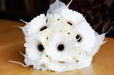 Brides white flowers Stock Photos