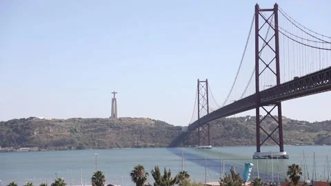 Bridge 25 de Abril, Lisbon Stock Footage 136579055
