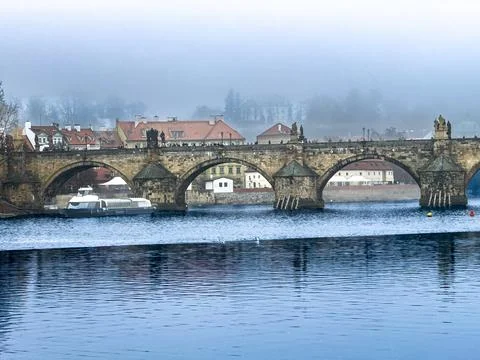 Bridge Above The River Stock-Fotos