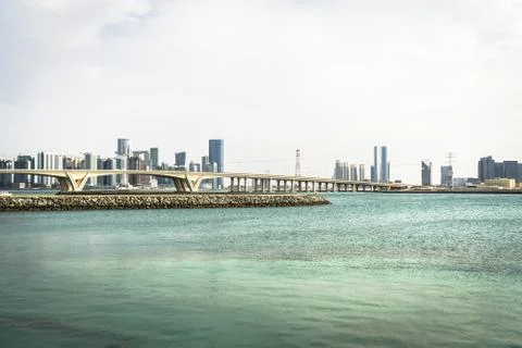 A bridge in Abu Dhabi Stock Photos