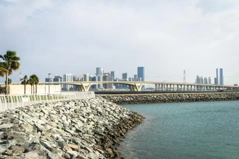 A bridge in Abu Dhabi Stock Photos