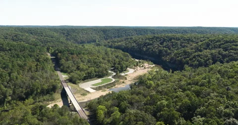 Bridge Across North Fork River Near Campground And Devils Backbone Wilderness Stock Footage 325331594