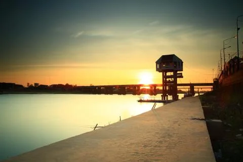 Bridge across Foto stock