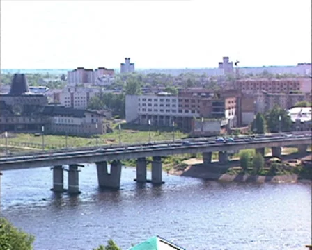 Bridge across the river Stock Footage 8562547