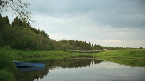 Bridge across the river 스톡 동영상 39216441