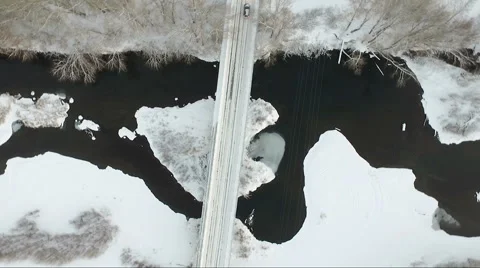 Bridge across the river. Stock Footage 58631211