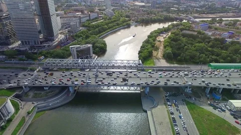 Bridge Across The River Stock Footage 77081286