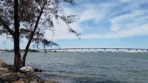 Bridge across sea Stock Footage 101161164