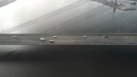 Bridge aerial view Stock Footage 159281887