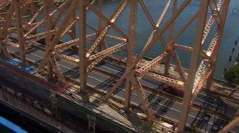 Bridge From Air HD Stock Footage 41236518