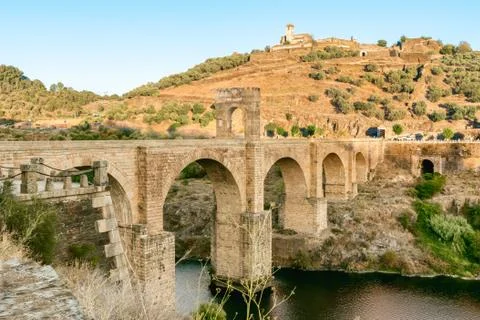 Bridge of Alcantara Foto stock