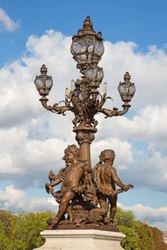 Bridge of Alexandre III in Paris Stock Photos
