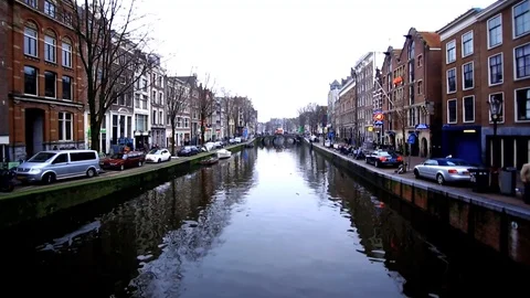 Bridge in Amsterdam. FULL HD Video stock 88867498