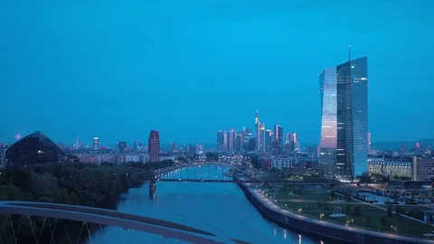 Bridge and cityscape at night Stock Footage 116227524