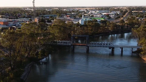 Bridge and River 01 Stock Footage 121392742