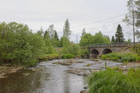 Bridge and river. Stock Photos