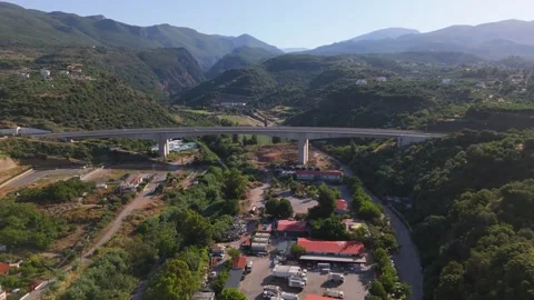 Bridge and road in Greece 7 Stock Footage 337449416