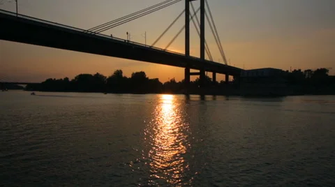Bridge and the Sun Stock Footage 41744514