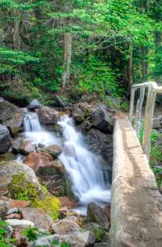 Bridge and Waterfall Stock Photos