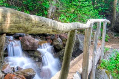 Bridge and Waterfall Stock Photos