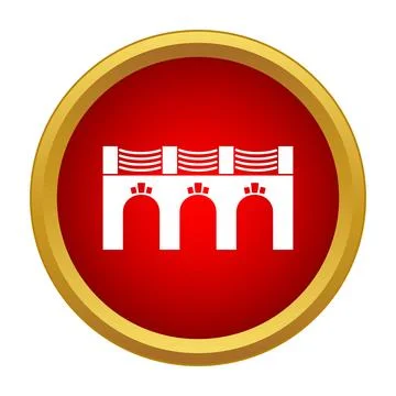 Bridge arch architecture structure connecting infrastructure icon Stock Illustration