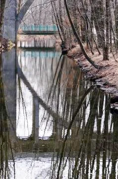 Bridge arch reflection Stock Photos