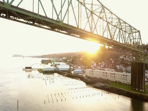 Bridge in Astoria, Oregon - 05 Stock Footage 80680193