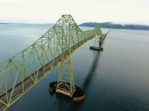 Bridge in Astoria, Oregon - 06 Stock Footage