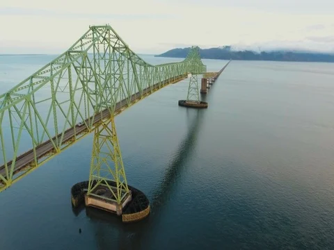 Bridge in Astoria, Oregon - 07 Stock Footage 80666032