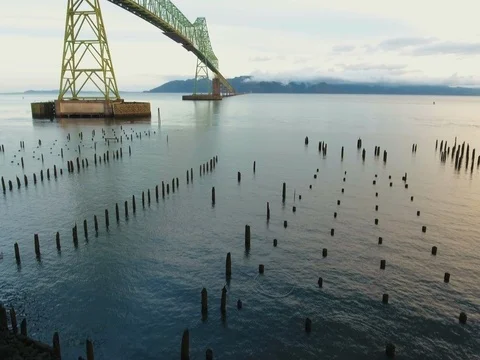Bridge in Astoria, Oregon - 08 Stock Footage 80665884
