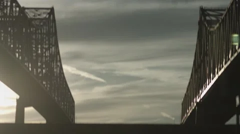Bridge Back Lit by Sun Stock-Footage 68383338