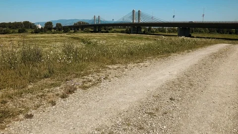 The  Bridge in the background Stock Footage 111533428