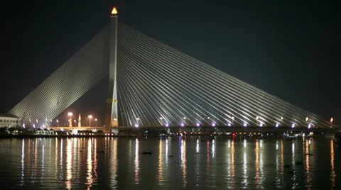 Bridge bangkok timelapse Stock Footage 10864629