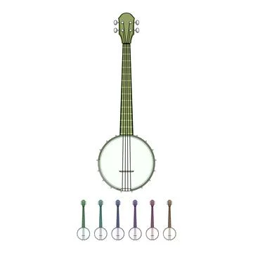 Bridge banjo cartoon vector graphic 스톡 일러스트