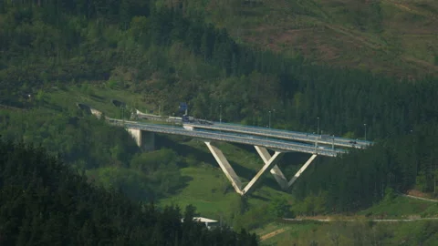 Bridge in Basque Country Landscape Vidéo 152237684