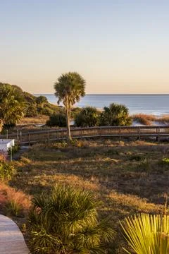 Bridge to the beach Stock Photos